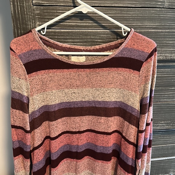 Cupio colorful striped long sleeve sweater/dress. XL. - Picture 2 of 7